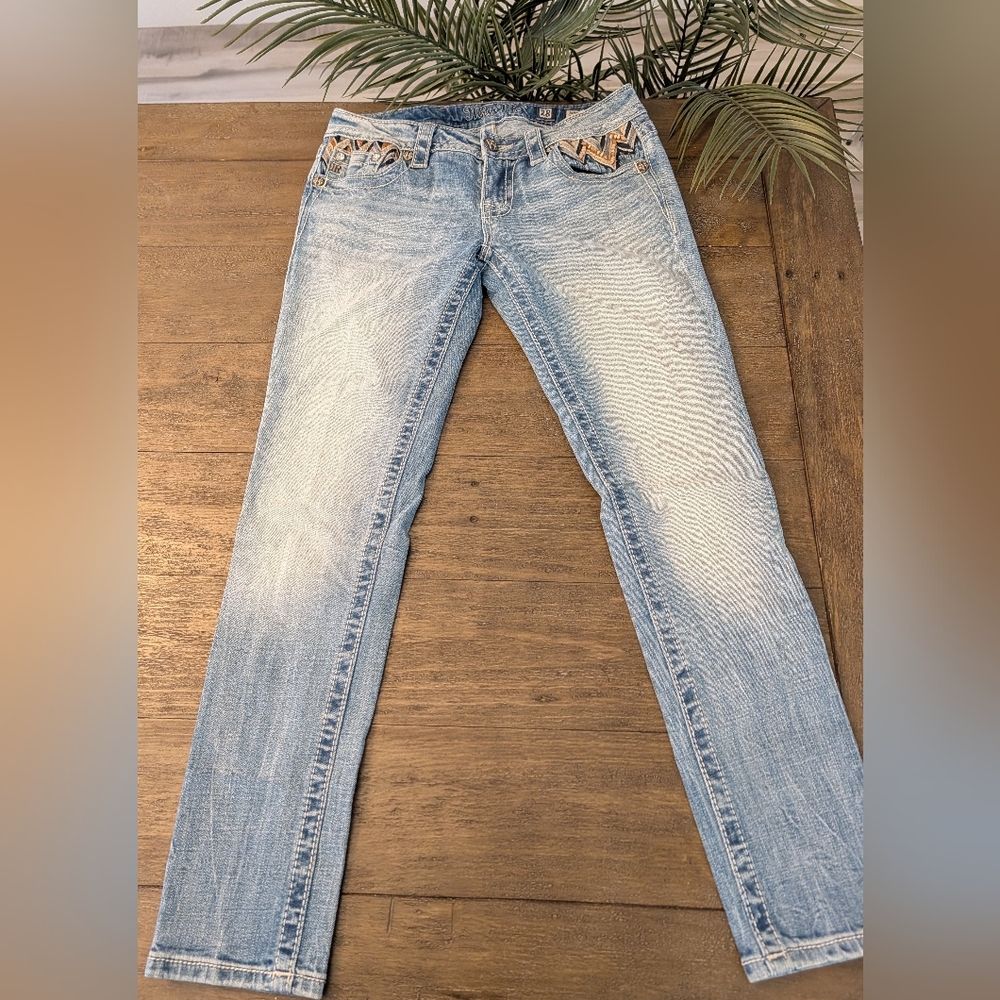 Miss Me Zigzag Chevron Skinny Jeans  28x29